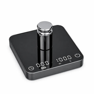 Yozcoffee Kaffeewaage mit Timer, 2 kg/0,1 g, Aluminium, USB-C, Schwarz — Produktbild