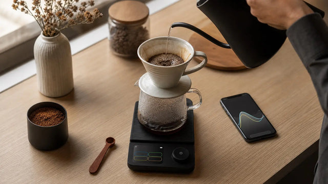 Smarte Bluetooth-Kaffeewaage: präziser Kaffee zubereiten