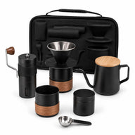 6-teiliges Pour-over-Kaffeeset – Handmühle, Schwanenhals-Wasserkocher & Reisekoffer - Vorschaubild 2