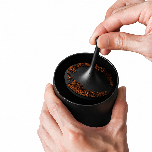Alternate view of 58mm Espresso Dosing Cup & Distributor 2-in-1 - cup detail