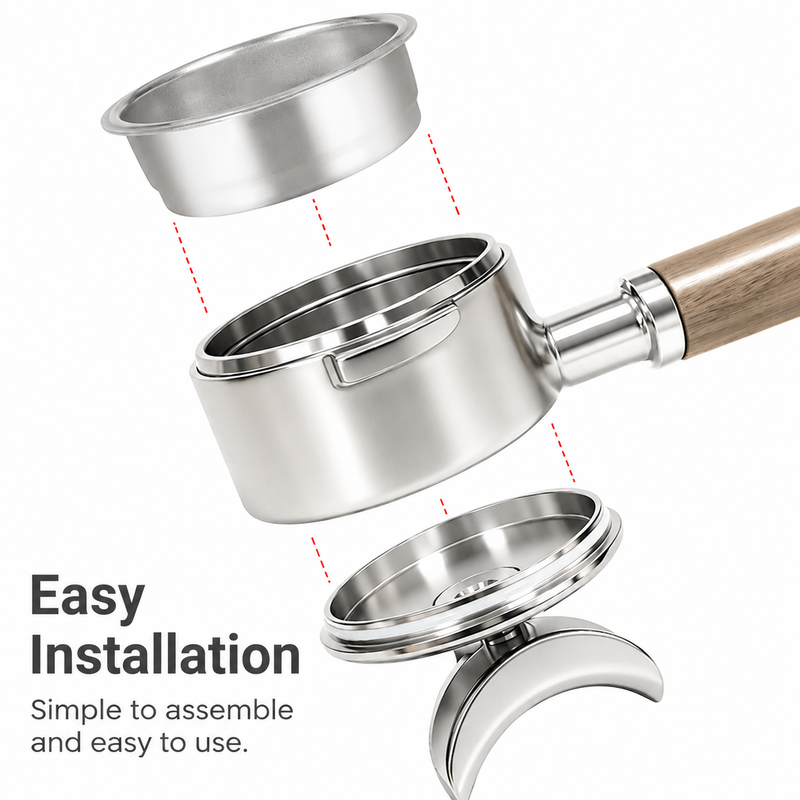 58mm 2-in-1 Portafilter Bottomless & Spouted - base view 4