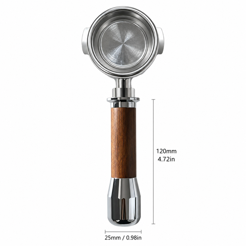 58mm 2-in-1 Portafilter Bottomless & Spouted - front view