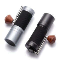 Yozcoffee Manuelle Kaffeemühle 40 Mahlgradeinstellungen Edelstahlmahlwerk Schwarz/Silber