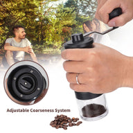 Pour Over Coffee Set 9-Piece Burr Grinder Dripper Kit Black: close-up key components finish