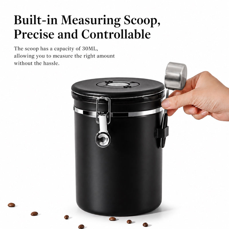 Airtight Coffee Canister 304 Steel One-Way Valve - product photo 2