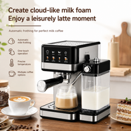 Espresso Coffee Machine 20 Bar Stainless Steel Milk Frother: in a lifestyle coffee setup setup