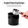 Yozcoffee coffee knock box with angled opening for espresso puck disposal