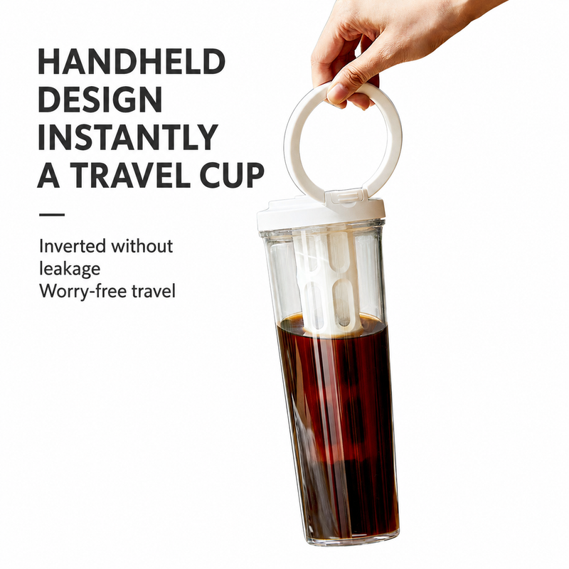 Cold Brew Coffee Infuser Bottle 600ml - in use 3