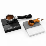 Yozcoffee Kaffeewaage mit Timer 2kg Digital Wiederaufladbar Schwarz/Weiß