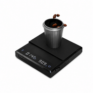 Coffee Scale with Timer 2kg Digital Rechargeable Black/White — alternate angle of the full product