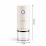 Yozcoffee electric coffee grinder dimension guide showing 7cm width and 19.5cm height