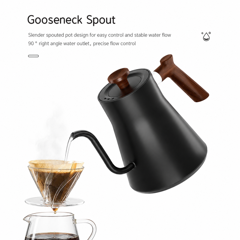Electric Gooseneck Kettle 0.9L Variable Temp - detail view