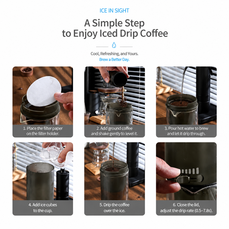 Ice Drip Cold Brew Coffee Jug Adjustable - product photo 7