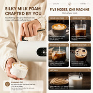 Yozcoffee 5-in-1 Automatic Milk Frother – Hot & Cold Foam for Latte & Cappuccino - Vorschaubild 5