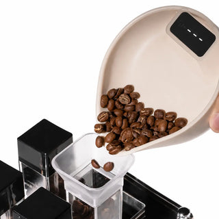 Yozcoffee Kaffeebohnenwaage Schaufel Mini Digitale Dosierwaage Beige/Schwarz — Produktbild