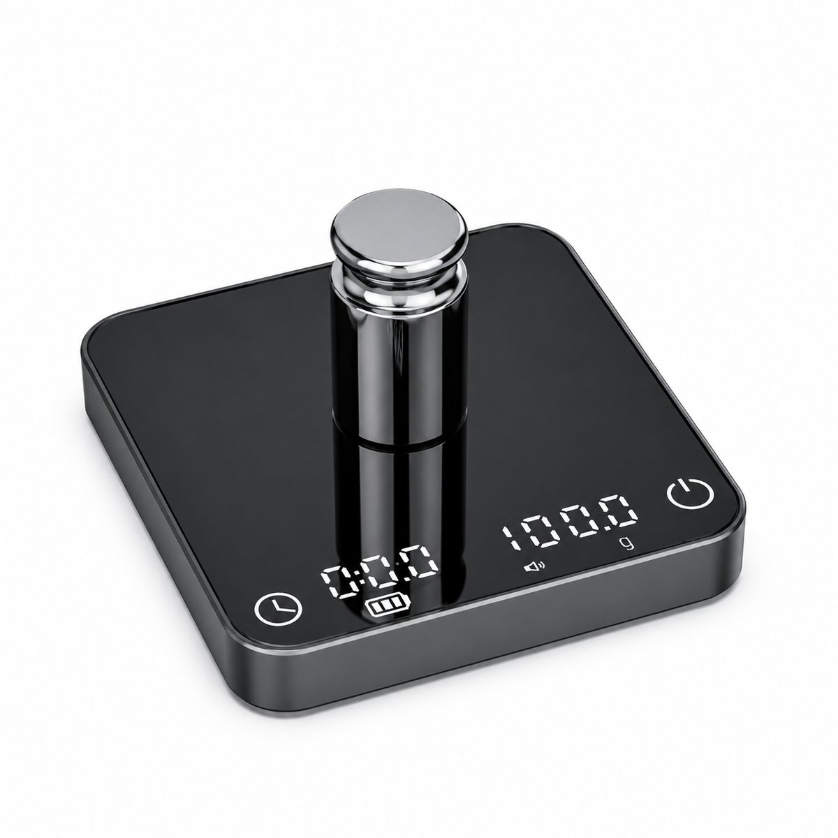Coffee Scale with Timer 2kg 0.1g Aluminum Alloy USB-C Black: alloy digital weight demo