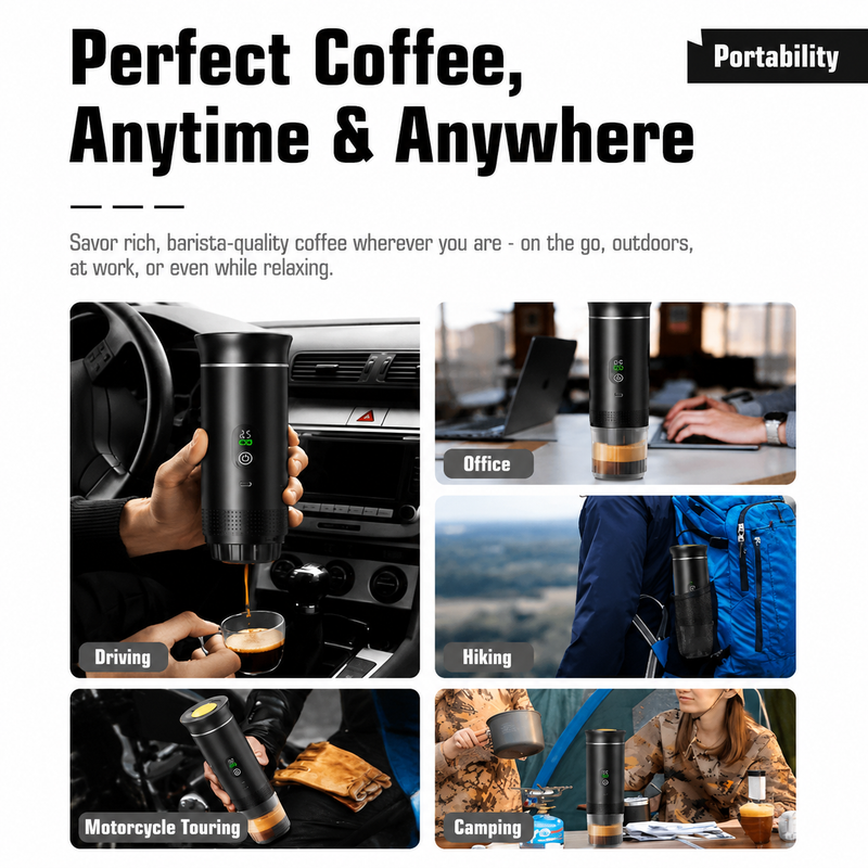 Portable Capsule Coffee Machine NS Compatible - lifestyle view
