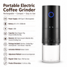 Yozcoffee black portable electric coffee grinder specifications with USB Type-C 2000mAh battery 30W power and ceramic grinding core