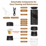 2-in-1 Portable Espresso Maker Ground & Capsule - components view