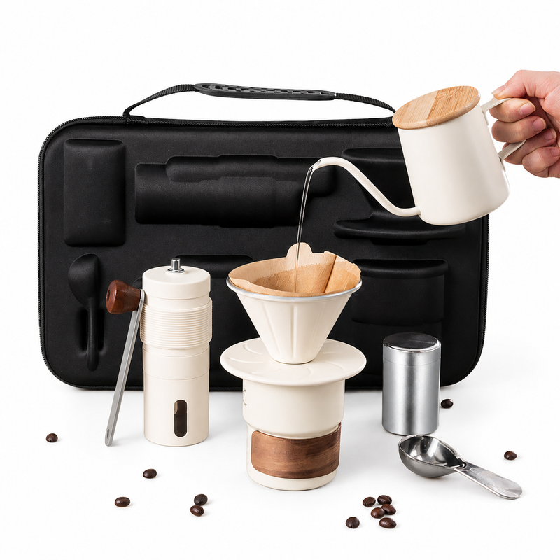 6-Piece Pour Over Coffee Set Manual Grinder - packaging