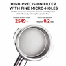 Yozcoffee pure titanium espresso filter basket with 2549 fine micro holes and 0.2 mm hole diameter