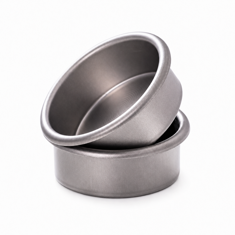 Yozcoffee pure titanium 58mm straight wall espresso filter basket close up