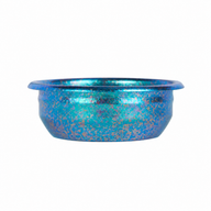 Espresso Dosing Cup Pure Titanium Powder Bowl Iridescent: ocean blue side