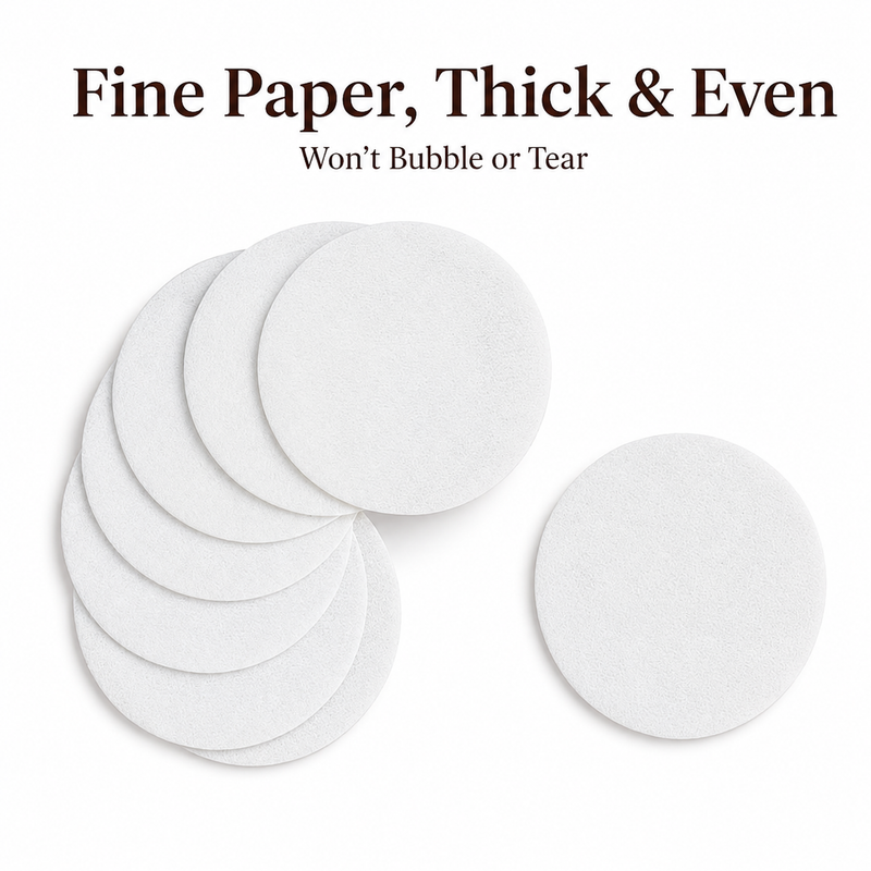 Moka Pot Coffee Filter Paper 53-58mm Wood Pulp 100-Pack — close-up of key components and finish