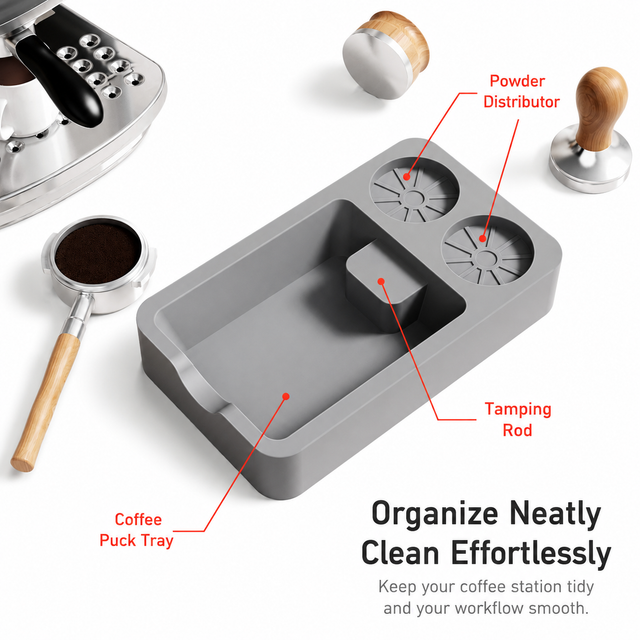 Alternate view of Espresso Tamping Mat with Tamper Stand - product photo 2