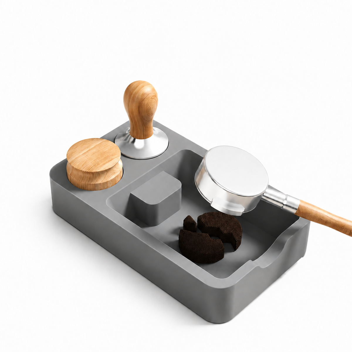 Espresso Tamping Mat with Tamper Stand - product photo