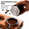 Spring-Loaded Tamper Black Green Stand 51mm - base view
