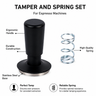 Spring-Loaded Espresso Tamper 49-58mm Stainless - base view 3