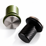 Spring-Loaded Tamper Black Green Stand 51mm - front view
