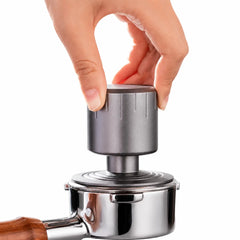Yozcoffee Espresso Tamper gefedert 51/53/58mm Edelstahlständer Schwarz/Silber/Grün