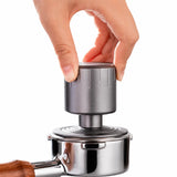 Yozcoffee Espresso Tamper gefedert 51/53/58mm Edelstahlständer Schwarz/Silber/Grün
