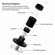 Spring Loaded Tamper WDT Distributor 51/53/58.35mm Stainless: yozcoffee spring loaded tamper magnetic needle distributor (3)