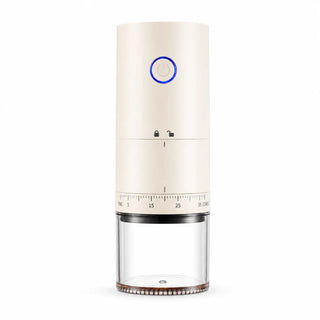 Yozcoffee Elektrische Kaffeemühle 38-stufig USB-C wiederaufladbares Keramikmahlwerk 25g Fassungsvermögen Schwarz/Milchtee — Produktbild