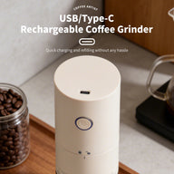 Electric Coffee Grinder 38-Step USB-C Rechargeable Ceramic: charging