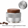 2-in-1 Espresso Distributor & Tamper Walnut - base view